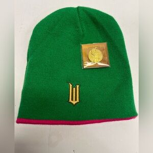 Wicked limited edition reversible Green Beanie with Pink